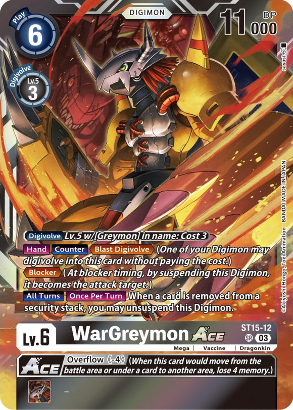 WarGreymon ACE (Box Topper) [ST15-12] [Versus Royal Knights] Foil