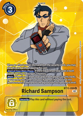 Richard Sampson (Box Topper) [BT13-098] [Versus Royal Knights] Foil