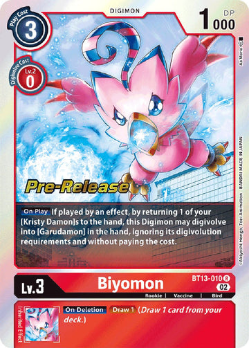 Biyomon [BT13-010 R] [Versus Royal Knights Pre-Release Cards] Foil