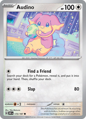 Audino [173/197] [Obsidian Flames] Reverse Holofoil