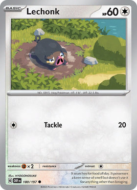 Lechonk [180/197] [Obsidian Flames] Reverse Holofoil