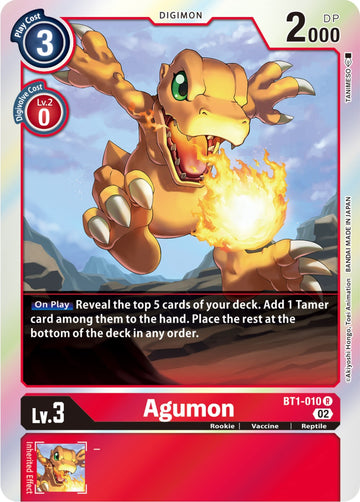 Agumon (Resurgence Booster Reprint) [BT1-010] [Resurgence Booster] Foil