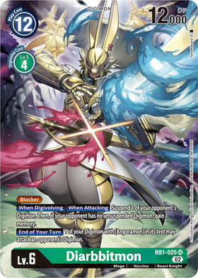Diarbbitmon (Textured Alternate Art) [RB1-025] [Resurgence Booster] Foil