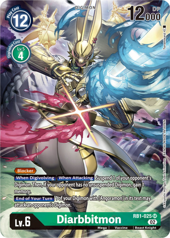 Diarbbitmon (Textured Alternate Art) [RB1-025] [Resurgence Booster] Foil