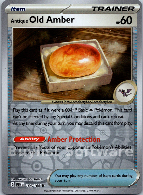 Antique Old Amber [154/165] [Scarlet & Violet 151] Reverse Holofoil