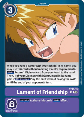 Lament of Friendship [ST16-15] [Starter Deck 16: Wolf of Friendship]