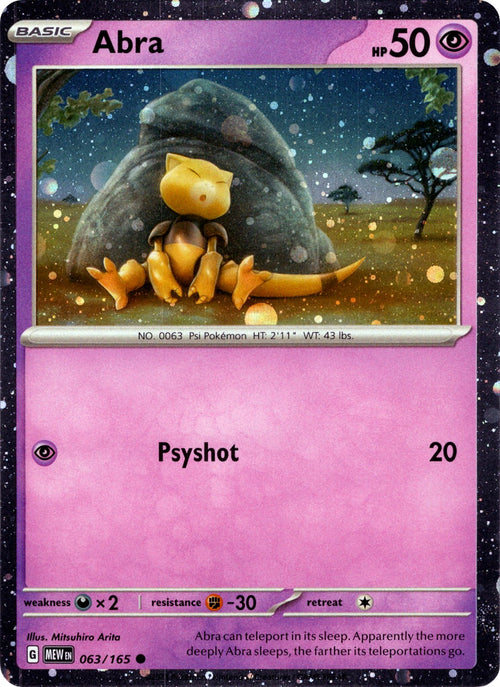 Abra (Cosmos Holo) [063/165] [Scarlet & Violet 151] Holofoil