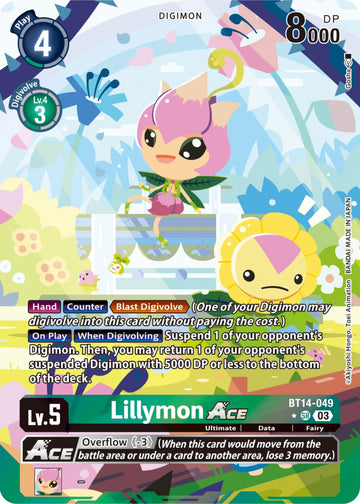 Lillymon ACE (English Exclusive Alternate Art) [BT14-049] [Blast Ace] Foil
