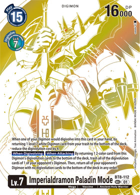 Imperialdramon Paladin Mode (Blast Ace Special Edition) [BT8-112 SEC] [New Awakening] Foil