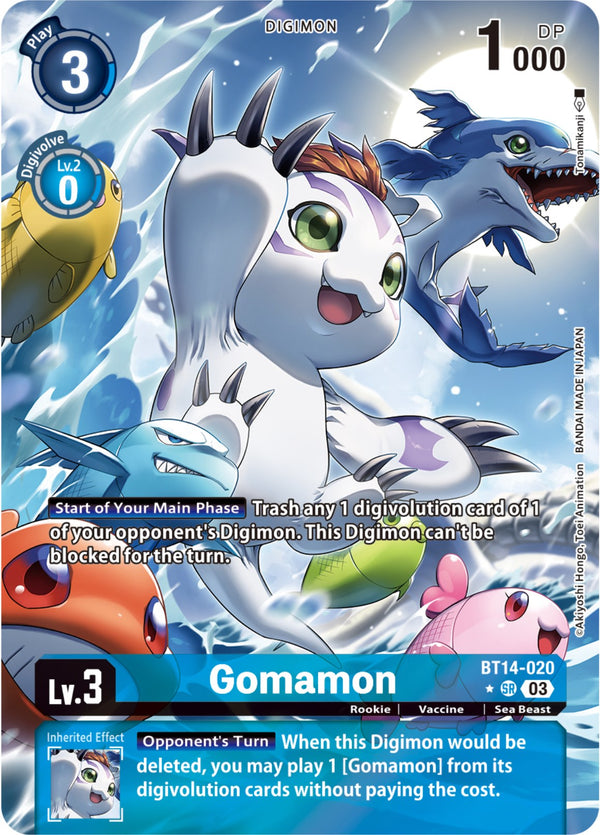 Gomamon (Alternate Art) [BT14-020] [Blast Ace] Foil