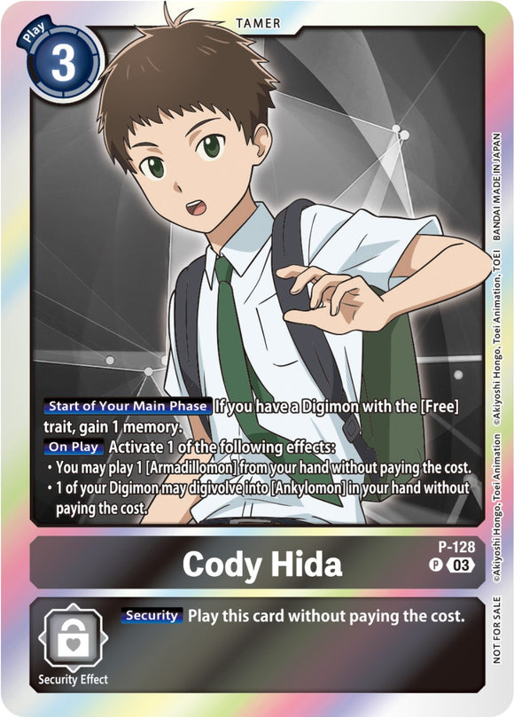 Cody Hida - P-128 (Tamer Party Pack -The Beginning- Ver. 2.0) [P-128] [Digimon Promotion Cards] Foil