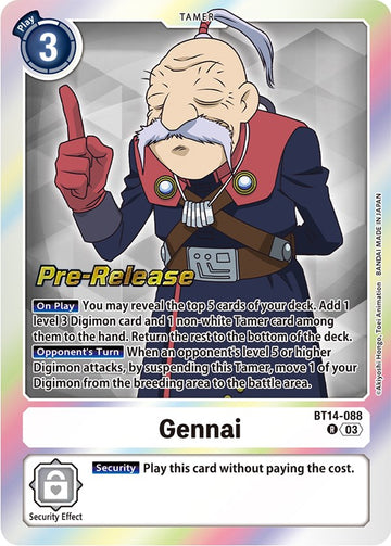 Gennai [BT14-088] [Blast Ace Pre-Release Cards] Foil