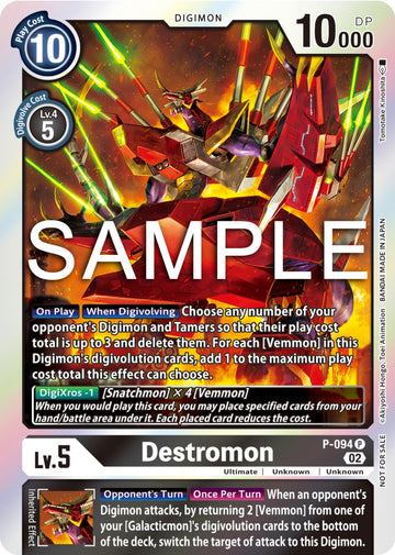 Destromon - P-094 (3rd Anniversary Update Pack) [P-094] [Digimon Promotion Cards] Foil