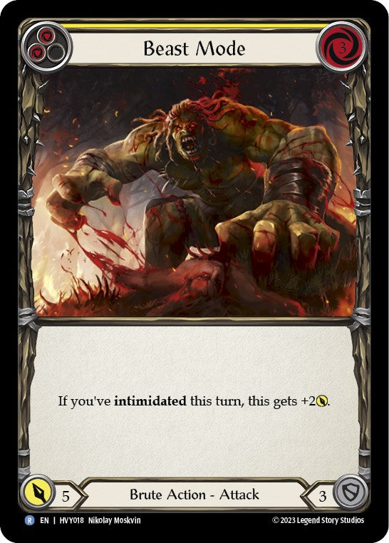 Beast Mode (Yellow) [HVY018] [Heavy Hitters] Rainbow Foil