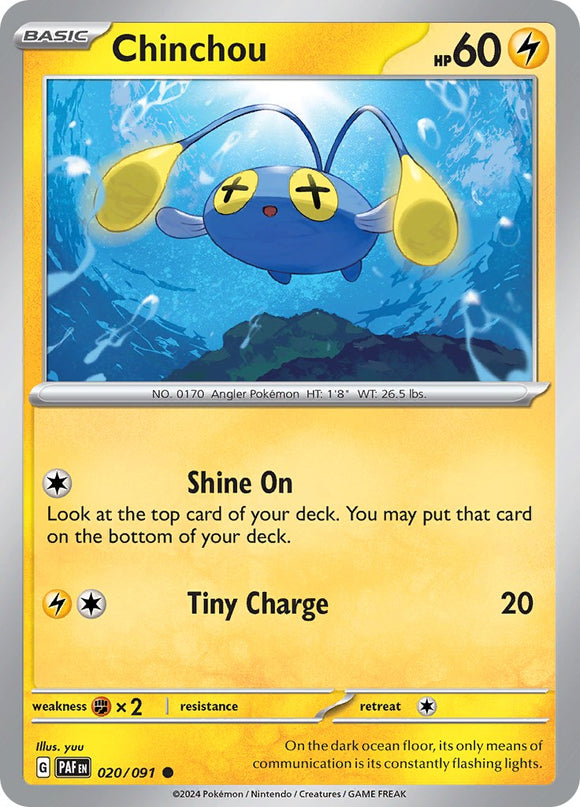 Chinchou [020/091] [Paldean Fates] Reverse Holofoil