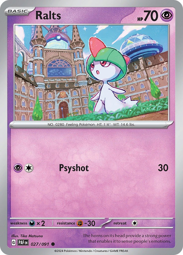 Ralts [027/091] [Paldean Fates] Reverse Holofoil