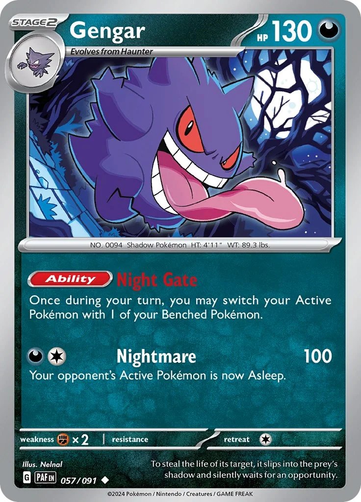 Gengar [057/091] [Paldean Fates] Reverse Holofoil