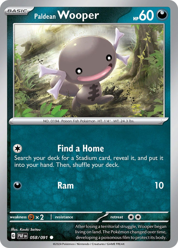 Paldean Wooper [058/091] [Paldean Fates] Reverse Holofoil