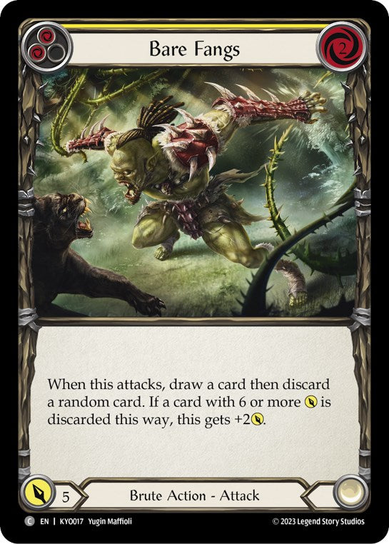Bare Fangs (Yellow) [KYO017] [Blitz Deck: Heavy Hitters - Kayo]