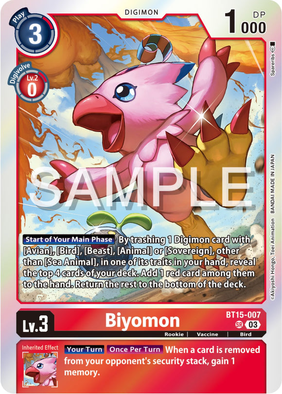 Biyomon [BT15-007] [Exceed Apocalypse] Foil