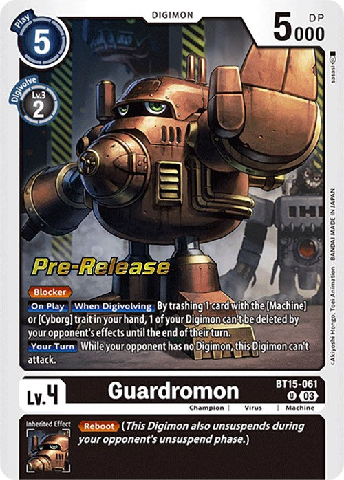Guardromon [BT15-061] [Exceed Apocalypse Pre-Release Cards] Foil