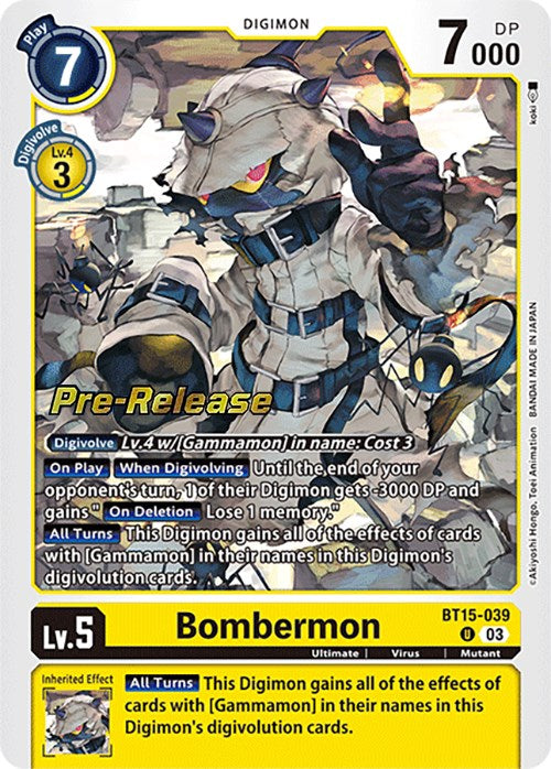 Bombermon [BT15-039] [Exceed Apocalypse Pre-Release Cards] Foil