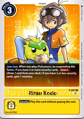 Ritsu Kodo - P-087 (Exceed Apocalypse Pre-Release) [P-087] [Digimon Promotion Cards]
