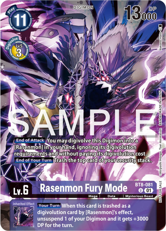 Rasenmon Fury Mode (Official Tournament Pack Vol.12) [BT8-081] [New Awakening] Foil