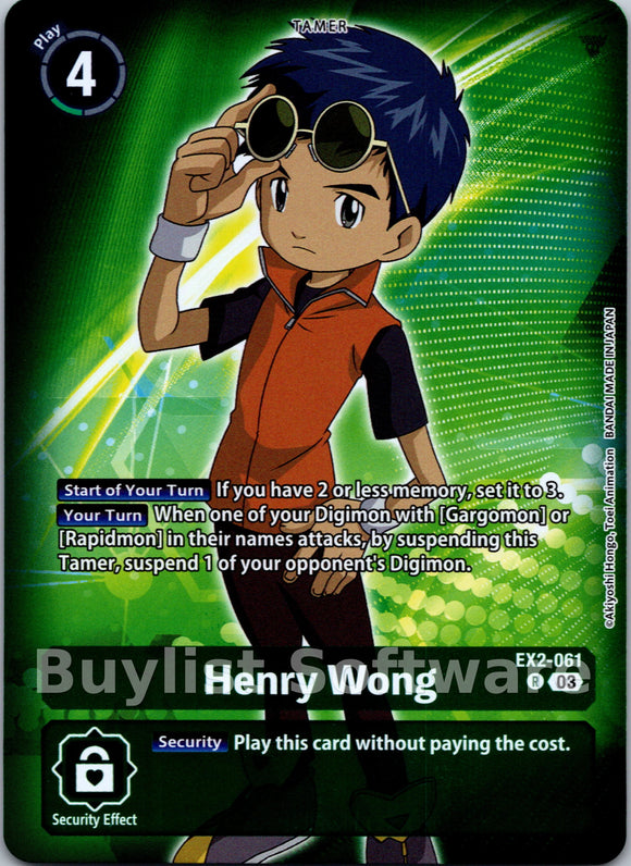 Henry Wong (Reprint) [EX2-061] [Starter Deck 17: Double Typhoon Advanced Deck Set] Foil