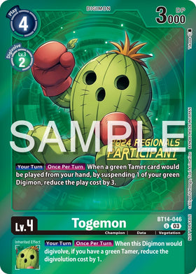 Togemon (2024 Regionals Participant) [BT14-046] [Blast Ace] Foil