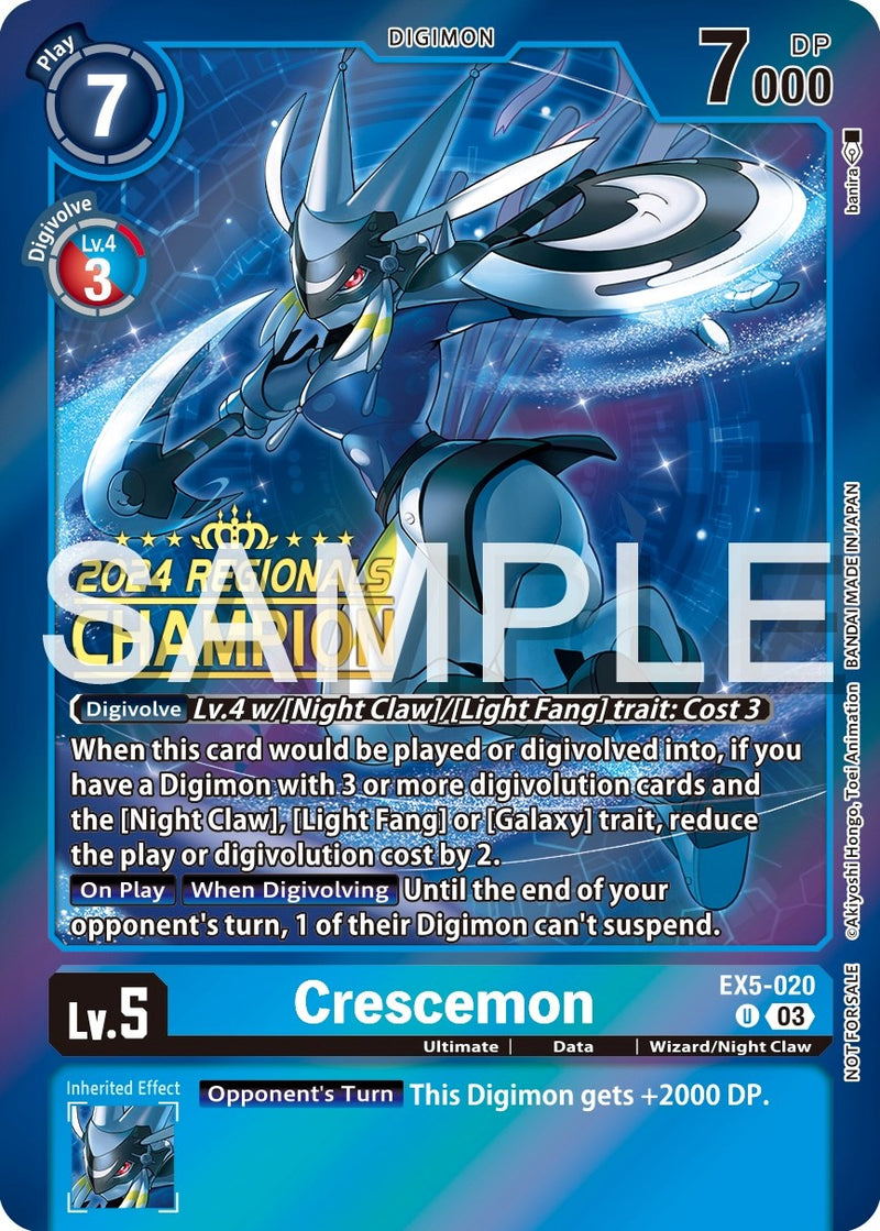 Crescemon (2024 Regionals Champion) [EX5-020] [Animal Colosseum] Foil