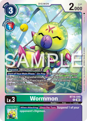 Wormmon [BT16-040] [Beginning Observer] Foil