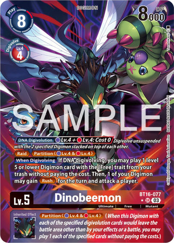 Dinobeemon (Alternate Art) [BT16-077] [Beginning Observer] Foil