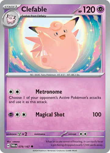 Clefable [079/167] [Twilight Masquerade] Reverse Holofoil