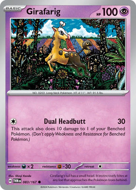 Girafarig [083/167] [Twilight Masquerade] Reverse Holofoil