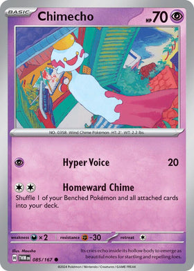 Chimecho [085/167] [Twilight Masquerade] Reverse Holofoil