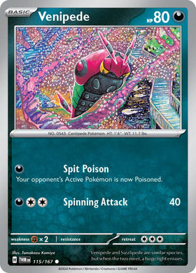 Venipede [115/167] [Twilight Masquerade] Reverse Holofoil