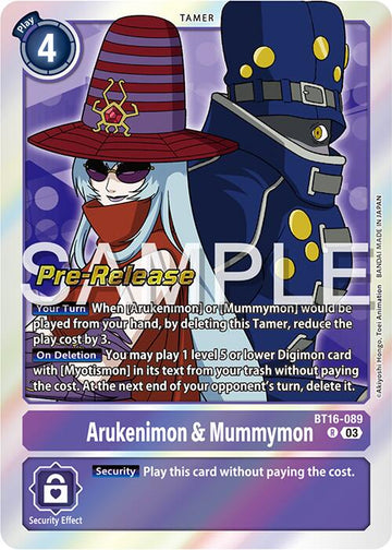 Arukenimon & Mummymon [BT16-089 R] [Beginning Observer Pre-Release Cards] Foil