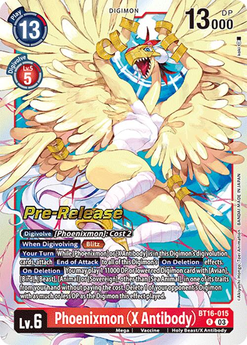 Phoenixmon (X Antibody) [BT16-015] [Beginning Observer Pre-Release Cards] Foil