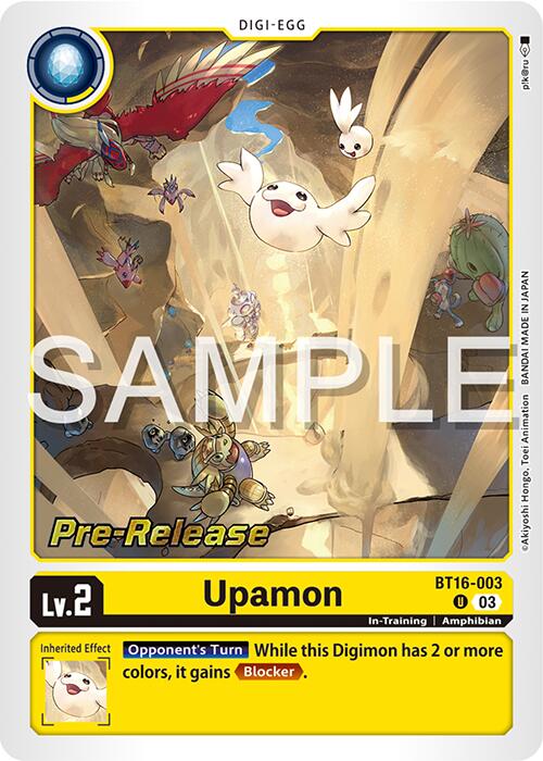 Upamon [BT16-003 U] [Beginning Observer Pre-Release Cards] Foil