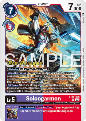 Soloogarmon [BT16-076] [Beginning Observer Pre-Release Cards] Foil