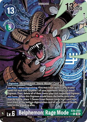 Belphemon: Rage Mode (Alternate Art) [EX6-060] [Infernal Ascension] Foil