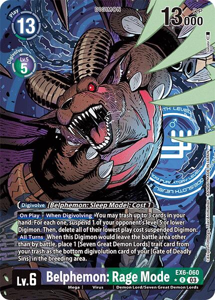 Belphemon: Rage Mode (Alternate Art) [EX6-060] [Infernal Ascension] Foil