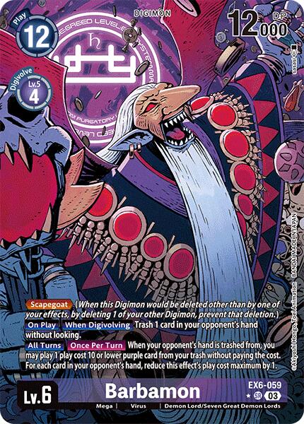 Barbamon (Alternate Art) [EX6-059 SR] [Infernal Ascension] Foil