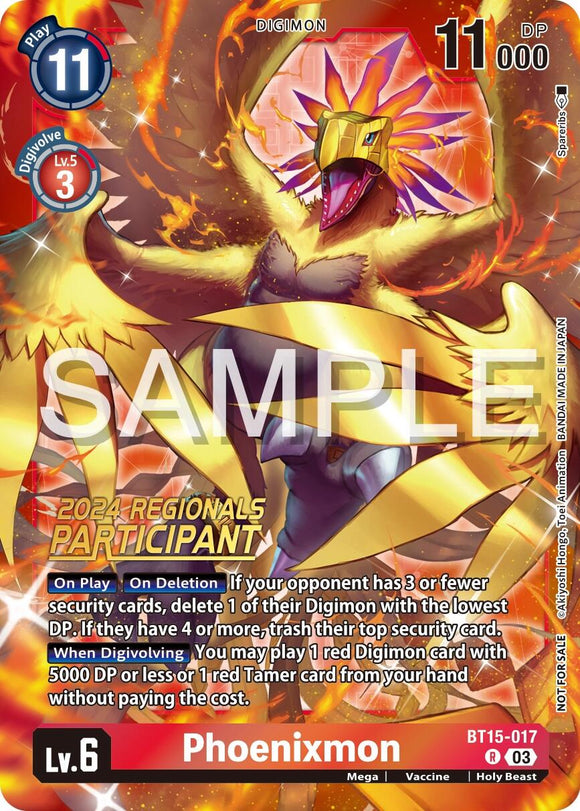 Phoenixmon (2024 Regionals Participant) [BT15-017] [Exceed Apocalypse] Foil
