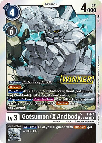 Gotsumon (X Antibody) (Store Tournament 2024 Jul. - Sep. Winner Pack) [P-144] [Digimon Promotion Cards] Foil