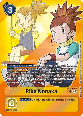 Rika Nonaka (Box Promotion Pack: Secret Crisis) [BT17-085] [Secret Crisis] Foil