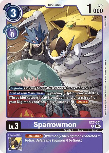 Sparrowmon [EX7-051] [Digimon LIBERATOR] Foil
