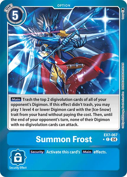 Summon Frost (Foil) [EX7-067] [Digimon LIBERATOR] Foil
