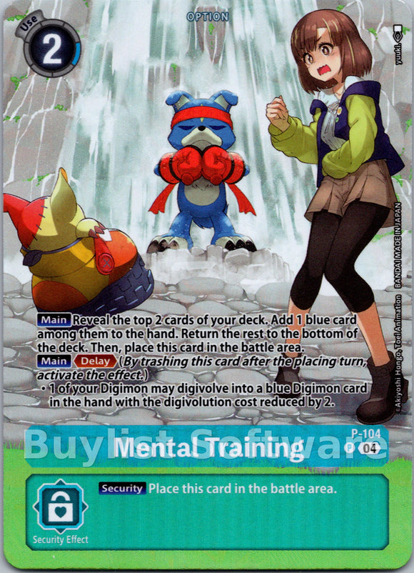 Mental Training (Starter Deck 19 Exclusive) [P-104] [Digimon Promotion Cards] Foil